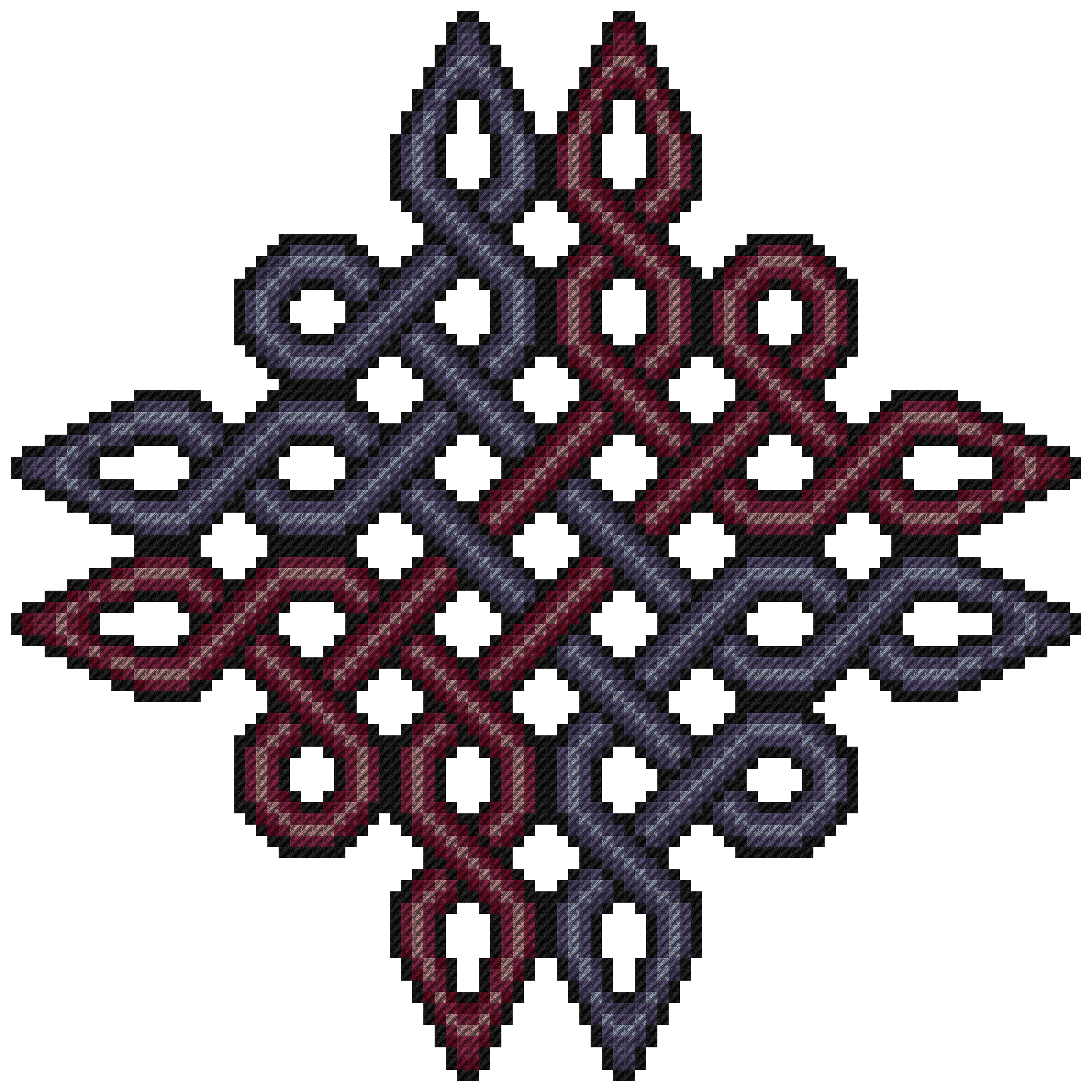 Binary System in Mauve + Indigo